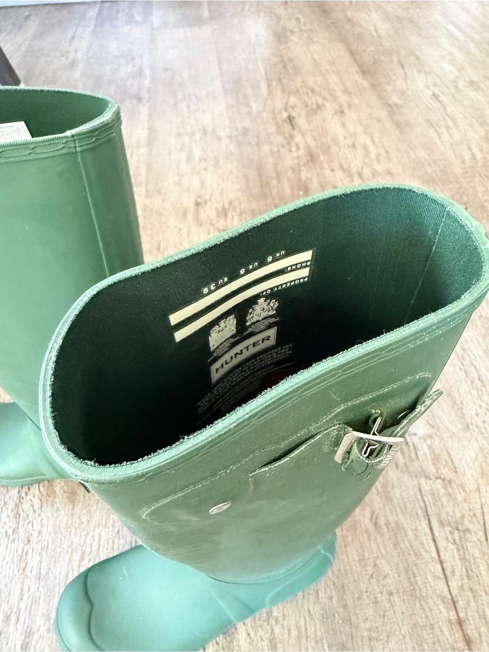 Hunter Matte Forest Green Tall Rain Boots - Picture 4 of 7